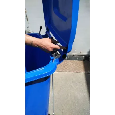 Бак для сміття з педаллю 240л. Синій. 240A-11P2BL