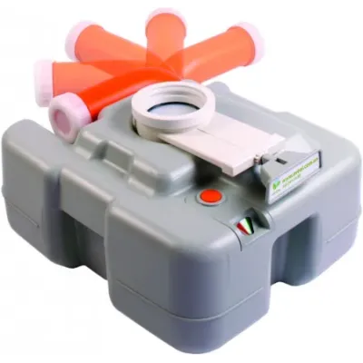 Біотуалет портативний 15 літрів, сильфонна помпа, датчик, клапан тиску, поворотний патрубок. 1315T