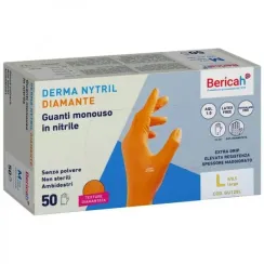 Перчатки нитриловые 50шт. DERMA NYTRIL DIAMANTE. GU128L