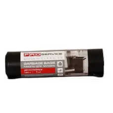 PRO Пакети для сміття 160 л, 10 штук, 45 мк, (чорні) 2 шари. 16207100