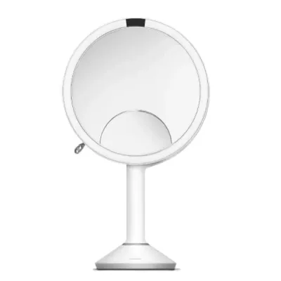 Simplehuman ST3038 Дзеркало Trio з сенсором, 20 см, 3-в-1, LED, біле. ST3038