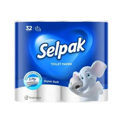 Туалетний папір, целюлоза, 3 шари, 16,8 м, Selpak Super Soft. 32761815