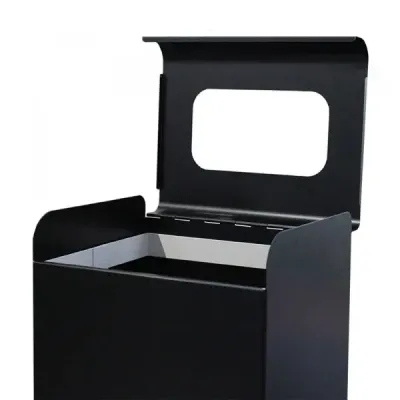 Урна для сміття 57л S-LINE, метал, чорна. M157Black