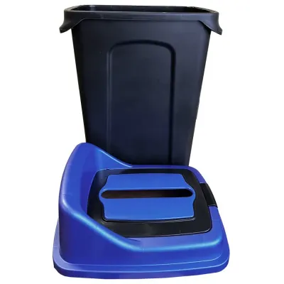 Бак для сортування сміття Planet Re-Cycler 70 Л чорно - СИНІЙ (ПАПЕР)