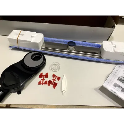 Душовий лоток 70 см Compact Line CDK з фланцем та решіткою під плитку, Водовідвідний душовий клапан