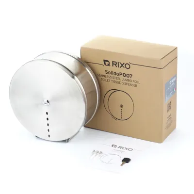 Диспенсер туалетного паперу нержавіюча сталь rixo solido p007