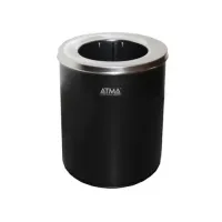 Урна для сміття 11л R-LINE з кришкою та тримачем мішка. M 811Black