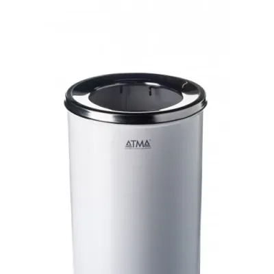 Урна для сміття 25л R-LINE з кришкою та тримачем мішку. M 825White