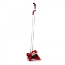 Комплект для підмітання, совок та щітка з витонченою ручкою червоний lsf 111r