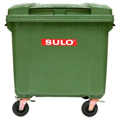 Контейнер sulo 1100 л. Плоска кришка, (модель кришка у кришці), зелений