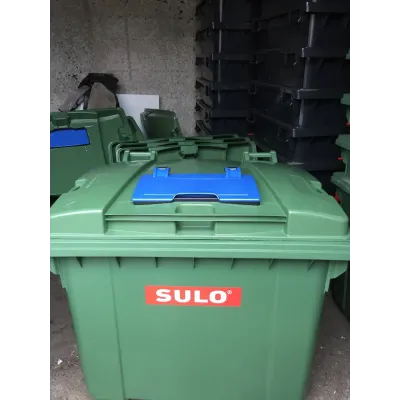 Контейнер sulo 1100 л. Плоска кришка, (модель кришка у кришці), зелений