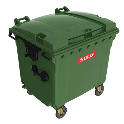 Контейнер sulo 1100 л. Плоска кришка, (модель кришка у кришці), зелений