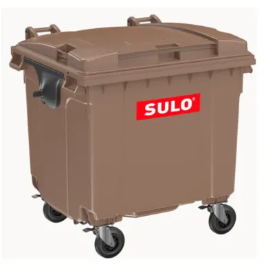 Контейнер sulo з плоскою кришкою на 1100л., sulo коричнєвий