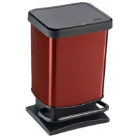 Кошик для сміття Vileda Professional Rotho Paso з педаллю, червоний, 20 л