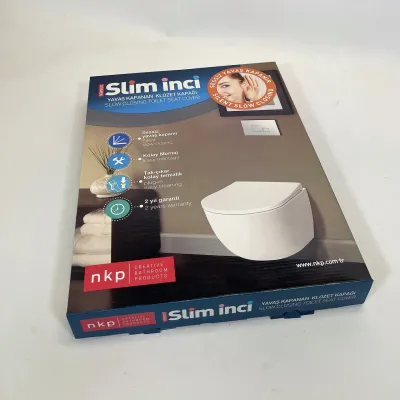 Кришка для унітазу з термопласту Slim Inci 0338, Овальне туалетне сидіння з антибактеріальним покриттям