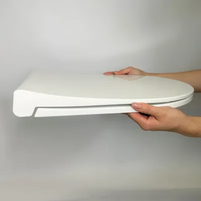 Кришка для унітазу з термопласту Slim Inci 0338, Овальне туалетне сидіння з антибактеріальним покриттям