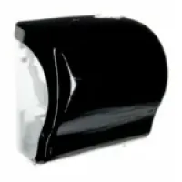 Механічний диспенсер для паперових рушників у рулоні MERIDA UNIQUE LUX CUT PIANO BLACK LINE