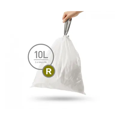 Мішки для сміття міцні із зав'язками 10л SIMPLEHUMAN