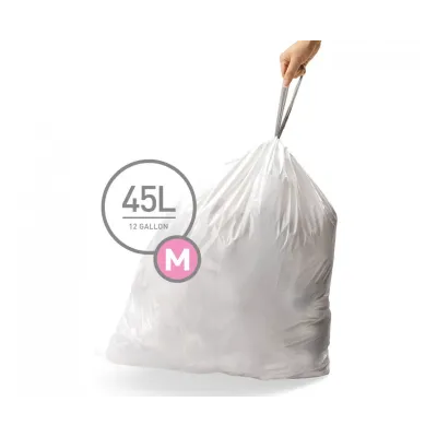 Мішки для сміття міцні із зав'язками 45л SIMPLEHUMAN