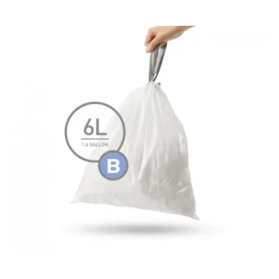 Мішки для сміття міцні із зав'язками 6л SIMPLEHUMAN