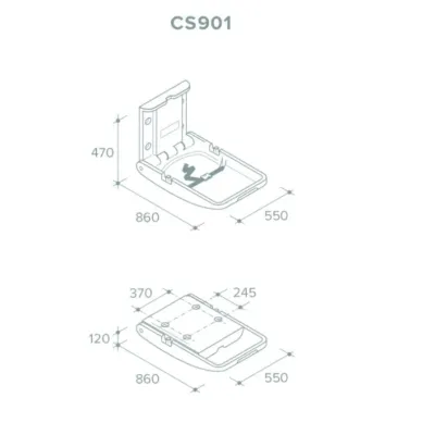 Настінний сповивальний столик Rixo Maggio CS901