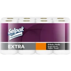 Папірний кухонний рушник Selpak Professional Extra двошаровий 8 рулонів 32661120