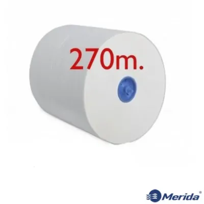 Рушники паперові Merida Top Automatic у рулонах Maxi супербілі одношарові