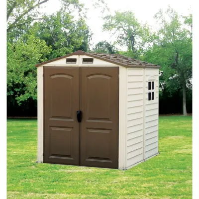 Сарай пластиковий storemate слонова кістка, коричневий дах 5194