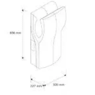 Сушарка для рук швидкісна Merida Dualflow Plus біла кишеня M72A