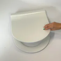 Сидіння для унітазу з дюропласту з кришкою з мікроліфтом Solid 0421, Туалетне сидіння із міцного матеріалу