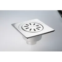 Трап із нержавіючої сталі 10*10см, вертикальний, D50