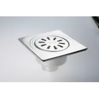 Трап із нержавіючої сталі 15*15см, вертикальний, D50