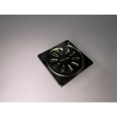 Трап із нержавіючої сталі SLIM 10*10см, вертикальний, D50