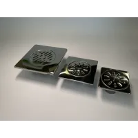 Трап із нержавіючої сталі SLIM 10*10см, вертикальний, D50