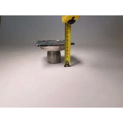 Трап із нержавіючої сталі SLIM 10*10см, вертикальний, D50