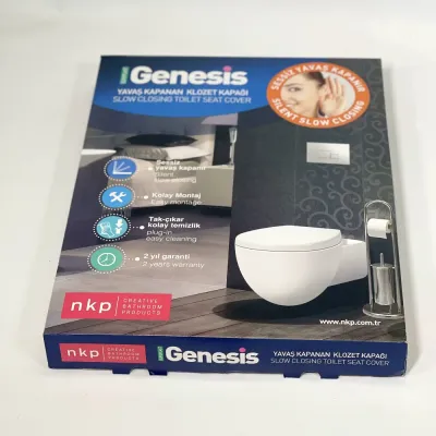 Туалетне сидіння з мікроліфтом із дюропласту Genesis 0401, Сидіння для унітазу з функцією швидкого зняття