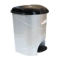 Відро для сміття з педаллю irak plastik bella №3 30л сірий металік