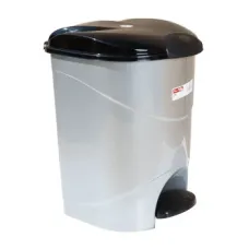 Відро для сміття з педаллю irak plastik bella №3 30л сірий металік