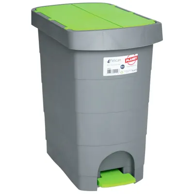 Відро з педаллю Planet Pelican 20 Л СІРО-ЗЕЛЕНЕ