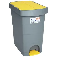 Відро з педаллю Planet Pelican 60 Л СІРО-ЖОВТО