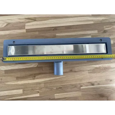 Зливний трап для душу з поворотним сифоном 360, решітка "під плитку" 80 см, Душовий підлоговий лоток